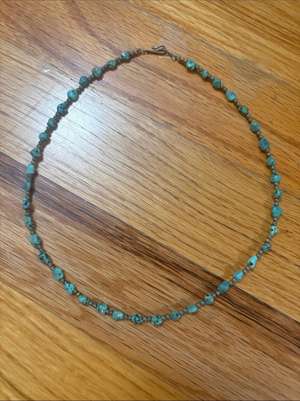 Vintage Turquoise Beaded Choker Necklace